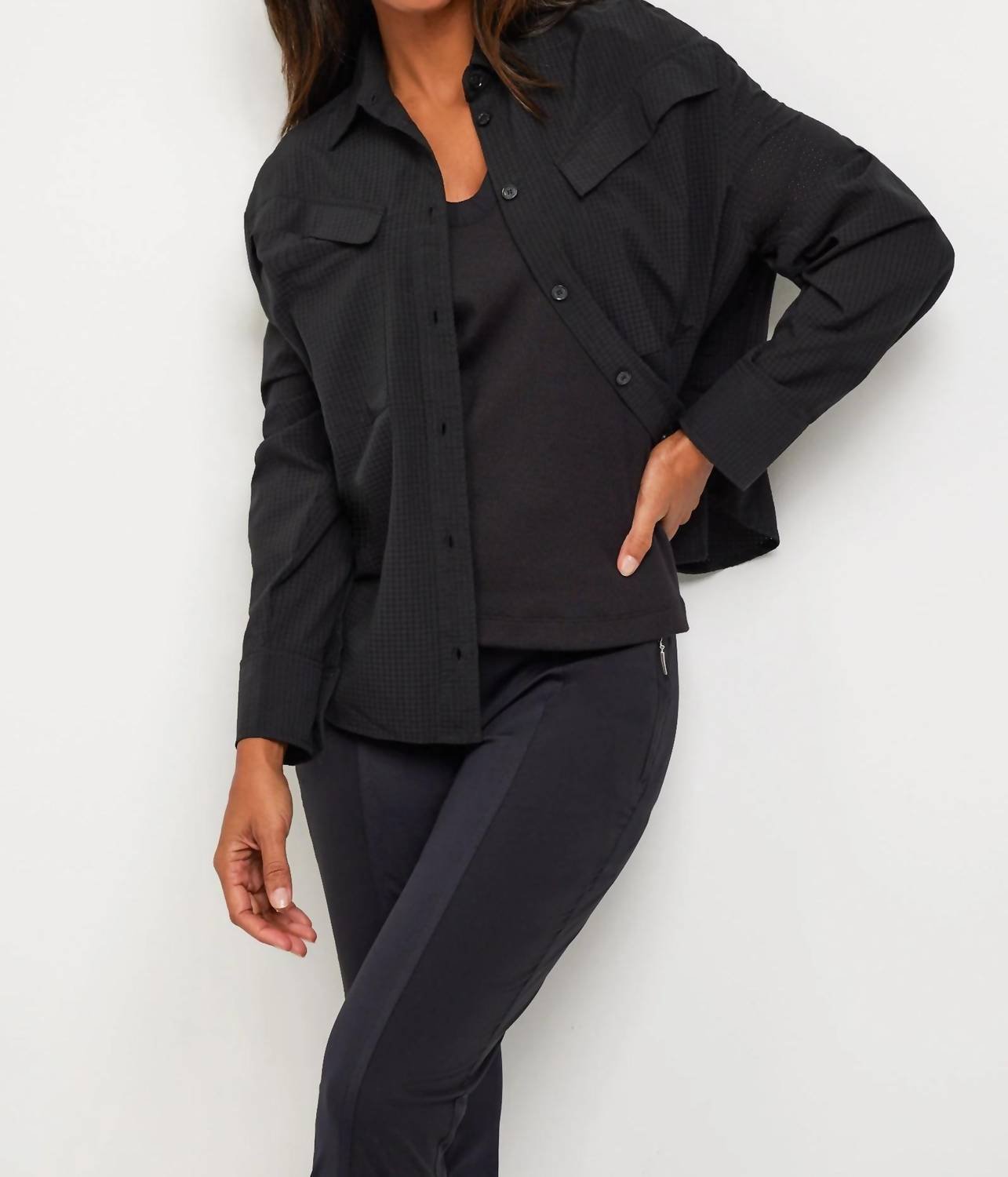 Anatomie - Kieran Breezy Shirt - black - button - down - shirts - clothing