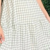 And The Why - Gingham Check Print Summer Maxi Dress - clothing - dresses - gingham