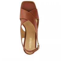 Andrea - Women's Medium Heel Crossed Strap Sandal