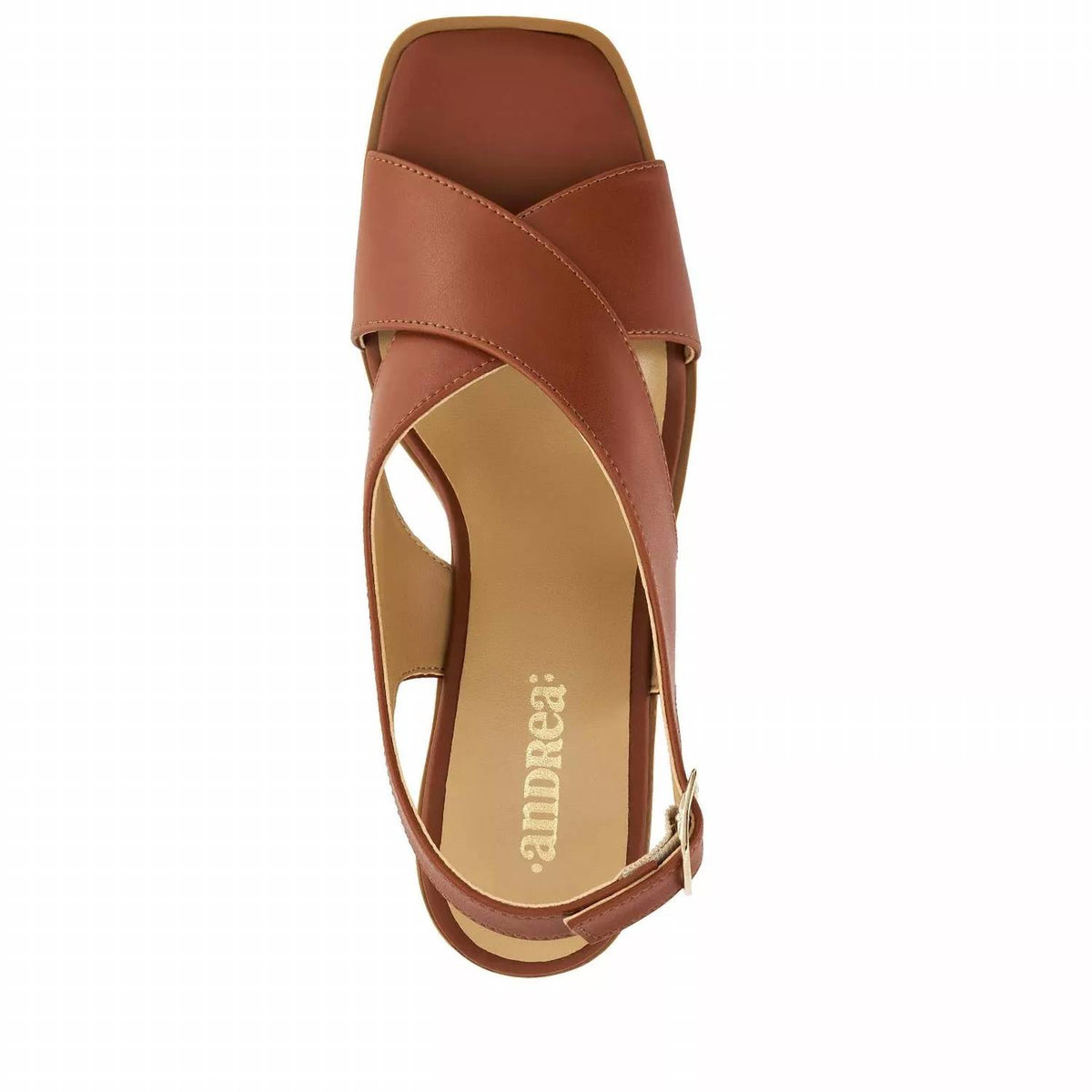 Andrea - Women's Medium Heel Crossed Strap Sandal