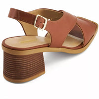 Andrea - Women's Medium Heel Crossed Strap Sandal