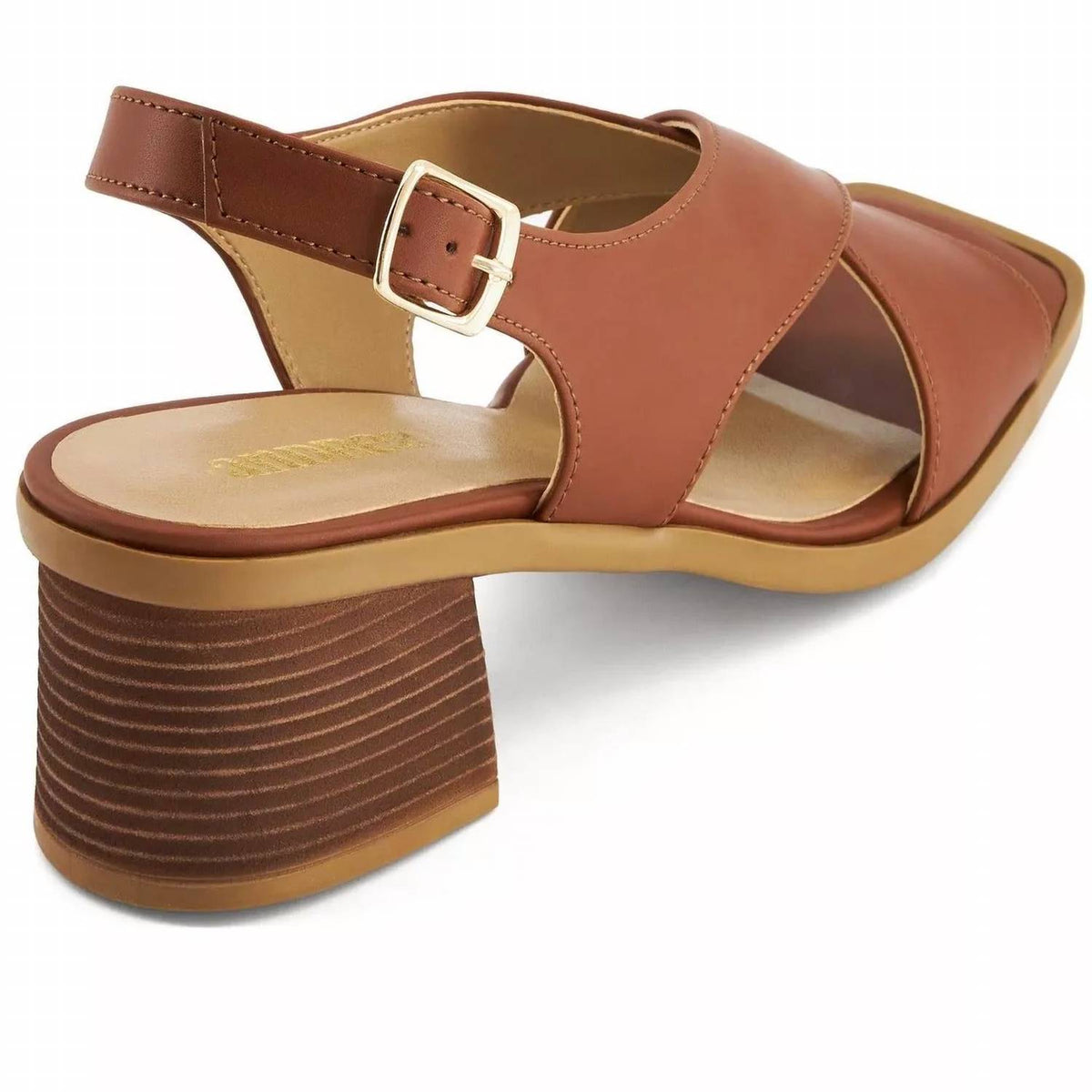 Andrea - Women's Medium Heel Crossed Strap Sandal