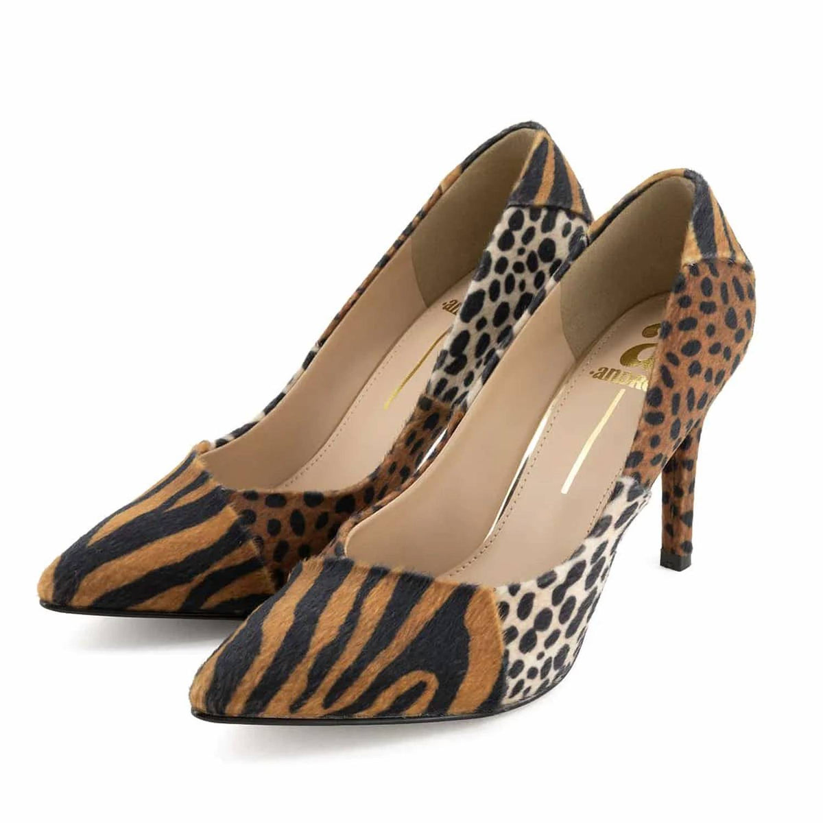 Andrea - Women's Animal Pattern Heeled Pumps