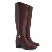 Andrea - Women's Buckled Ankle Strap High Boot