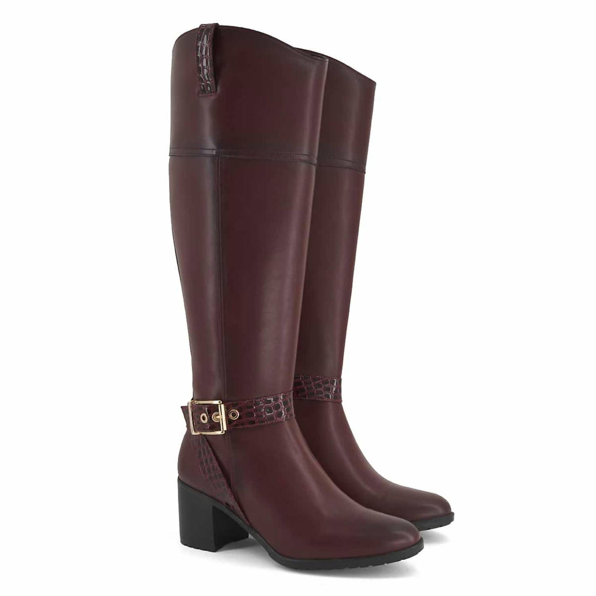 Andrea - Women's Buckled Ankle Strap High Boot