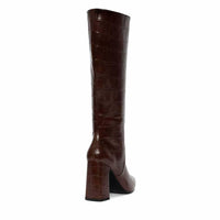 Andrea - Women's Crocodile-embossed High Boot