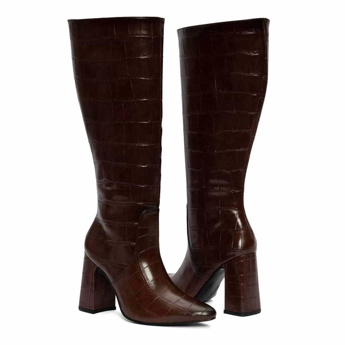 Andrea - Women's Crocodile-embossed High Boot