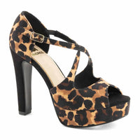 Andrea - Women's Leopard Print High Heel Sandals