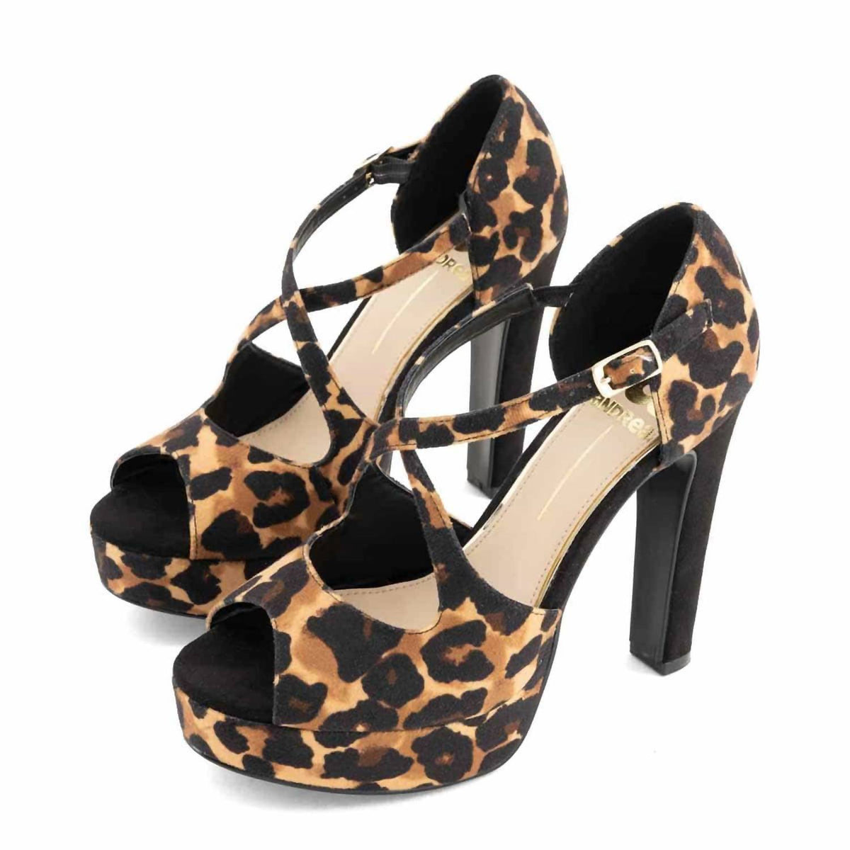 Andrea - Women's Leopard Print High Heel Sandals