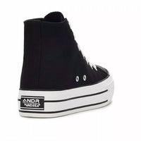 Andrea - Women's Canvas Sneaker Boots With Platform