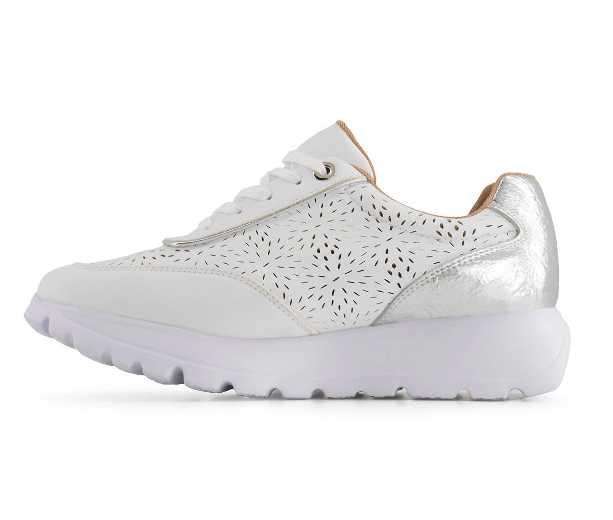Andrea - Women's Casual Sneakers With Laser Cut Pattern
