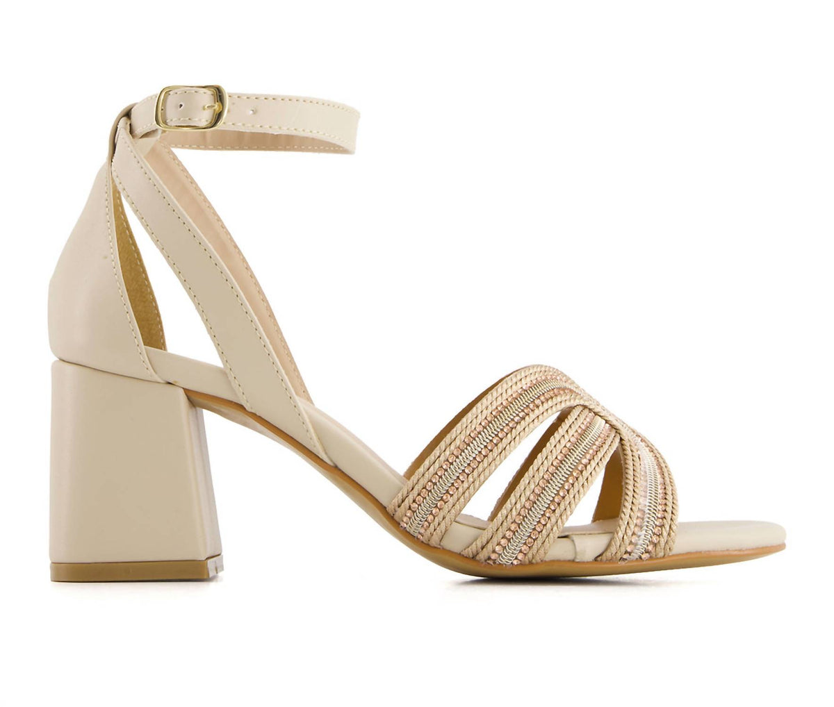 Andrea - Women's Medium Heel Ankle Strap Sandals