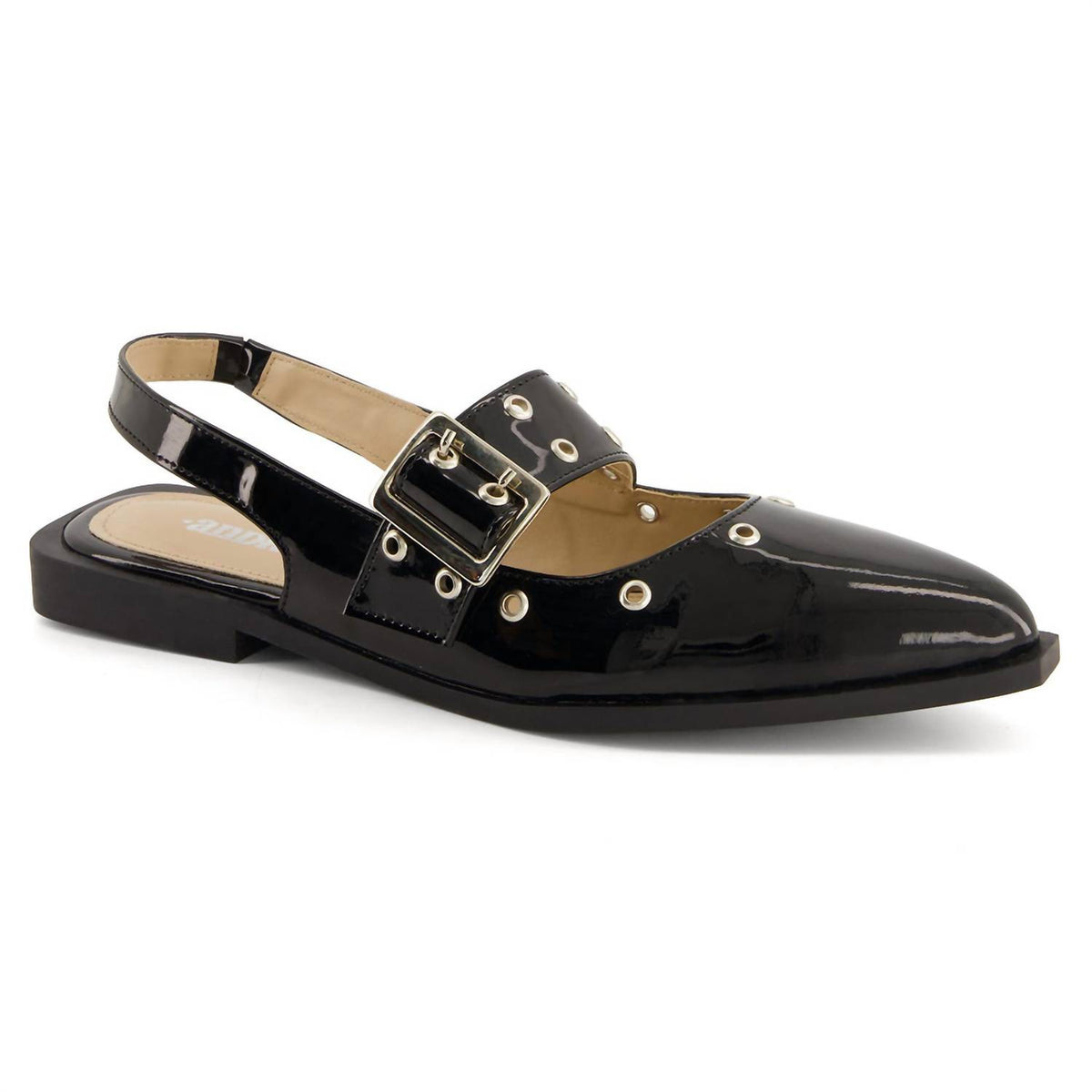 Andrea - Women's Slingback Flats Wide Buckle