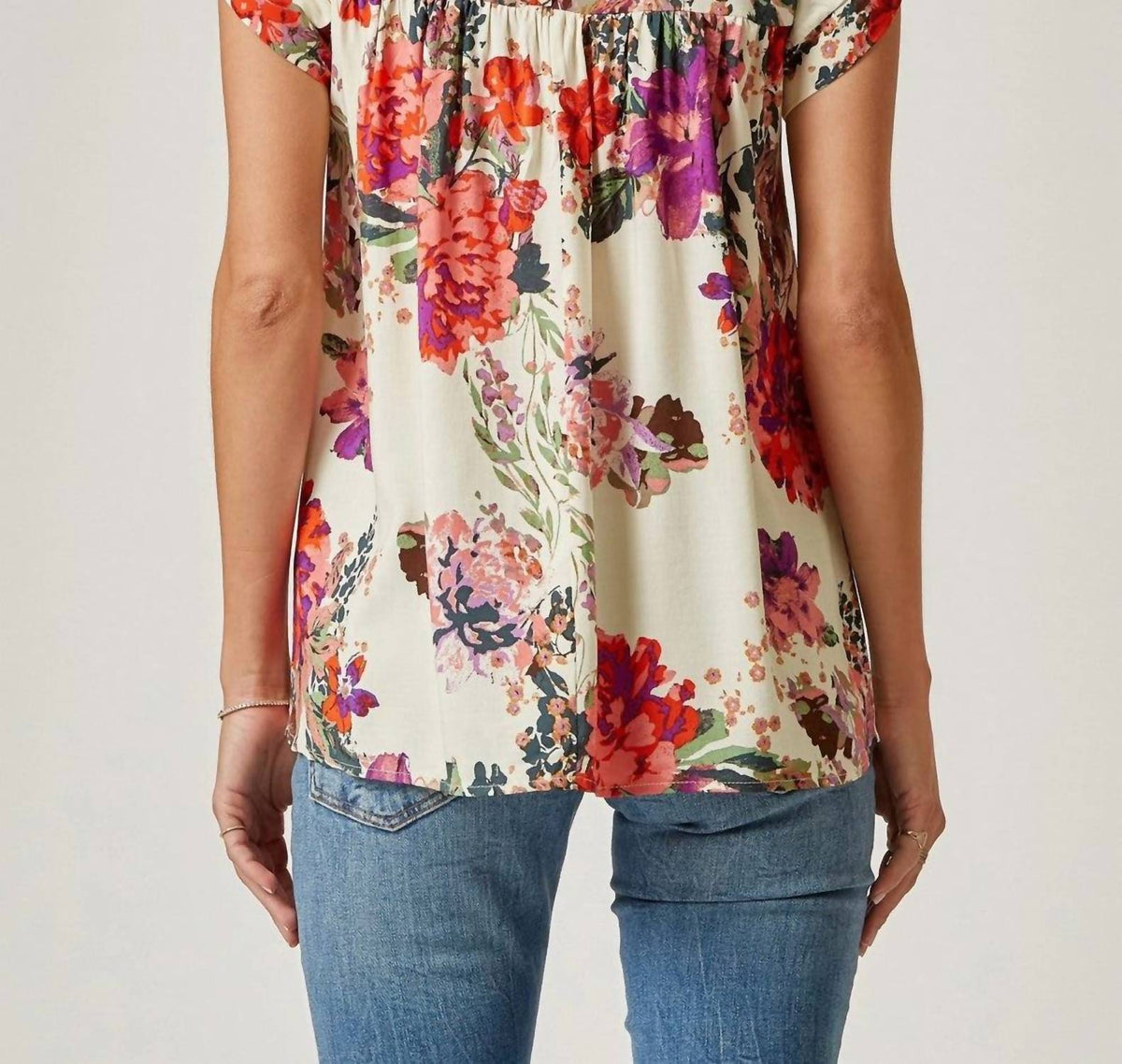 Andree By Unit - Floral Cap Sleeve Blouse