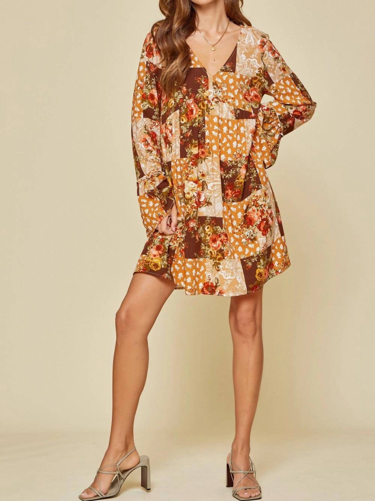 Andree By Unit - Floral Patchwork Dress
