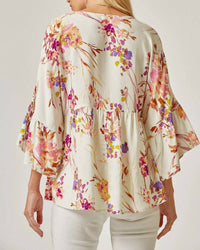 Andree By Unit - Floral Three Fourth Sleeve Top
