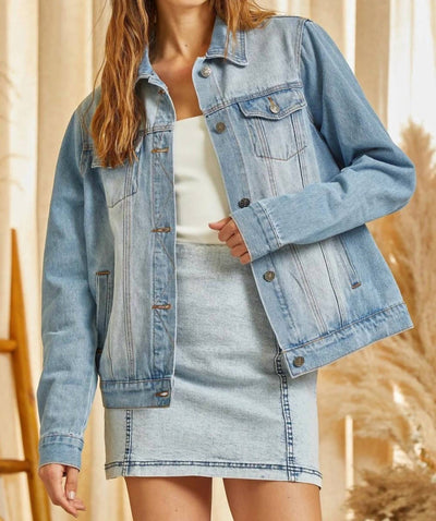 Andree By Unit - Mixed Design Embroidered Denim Jacket