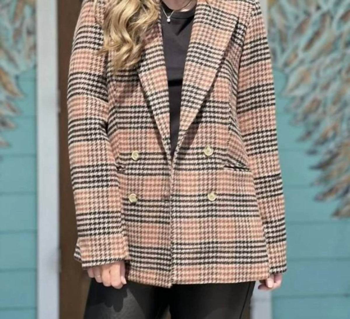 Andree By Unit - Plaid Blazer Jacket