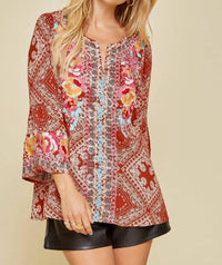 Andree By Unit - South Beach Embroidered Bandana Top