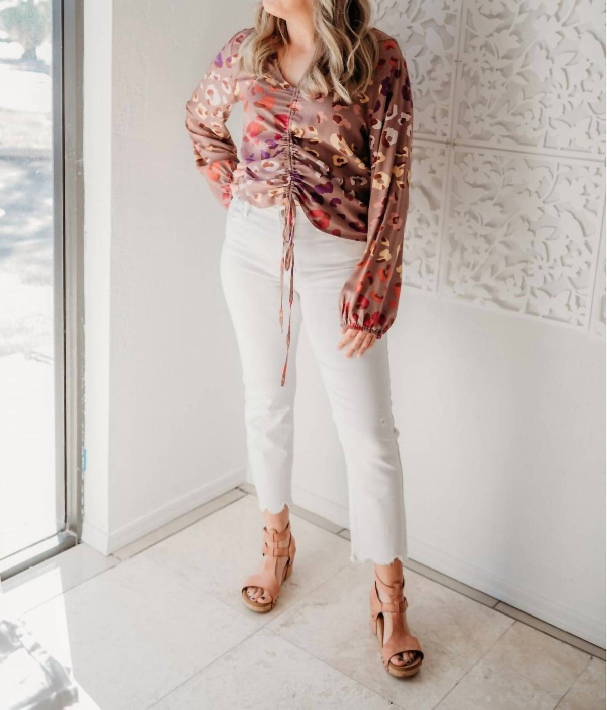 Andree By Unit - Spotted Leopard Cinch Top