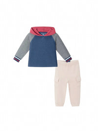 Andy & Evan - Kid's Hooded Jersey Tee And Jogger Set