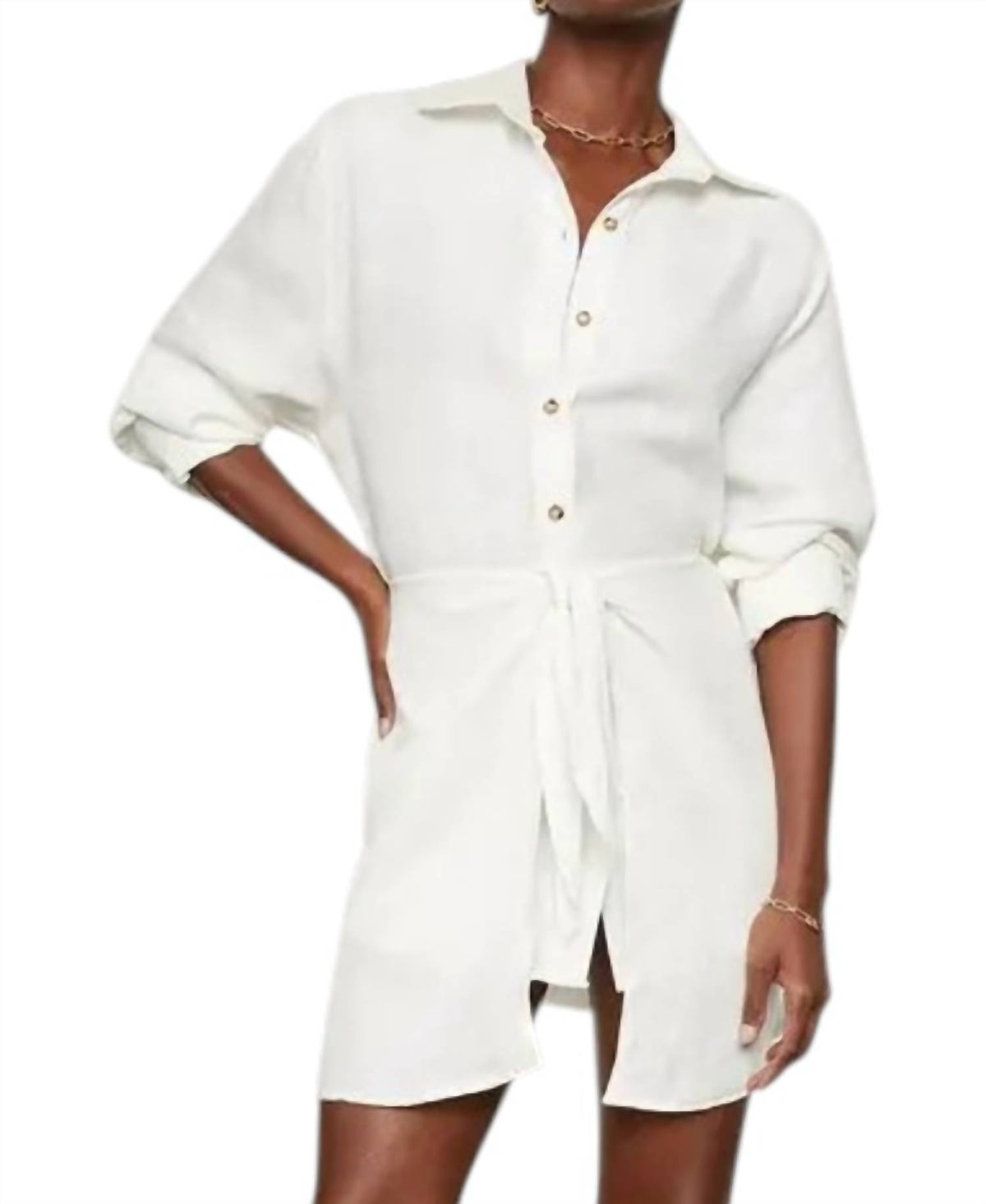 Anemos - L.a. Button Down Mini Wrap Dress