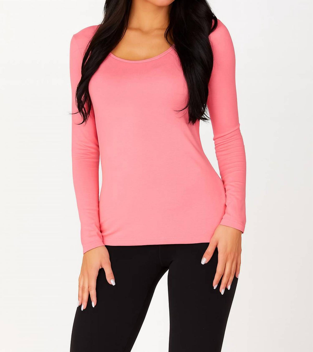 Angel Apparel - Long Sleeve Scoop Neck Tee