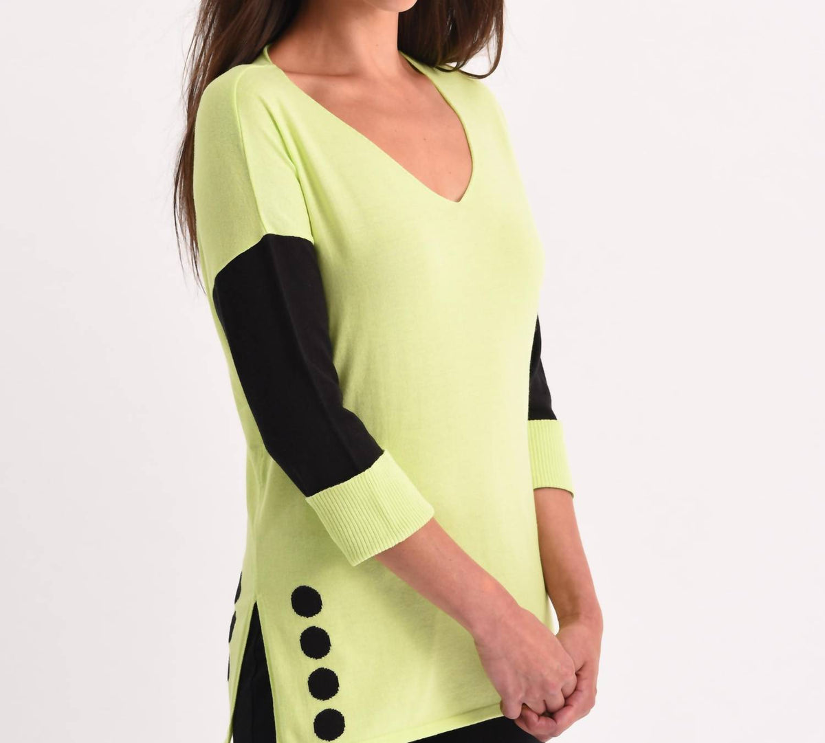 Angel Apparel - Two-tone Polkadot Tunic