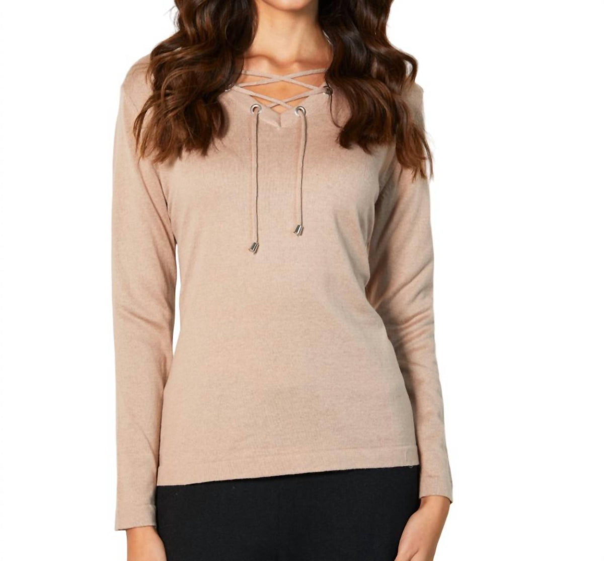 V-Neck Grommet Top
