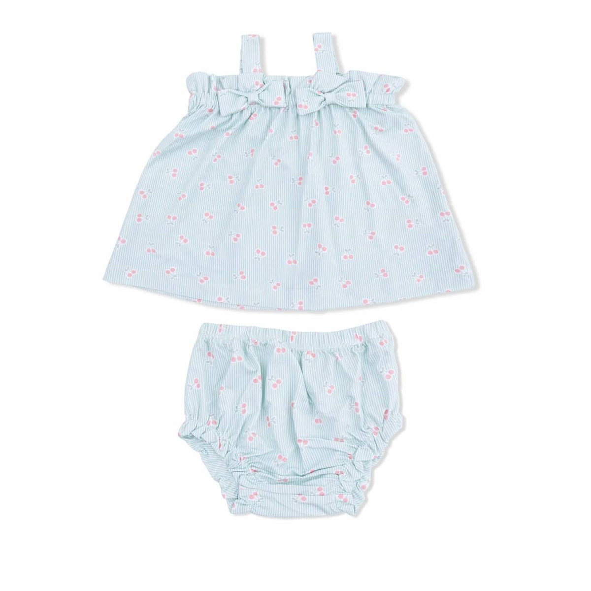 Angel Dear - Kid's Top With Bows And Ruffle Leg Bloomer