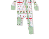 Angel Dear - Kids Nutcracker Fair Isle Bamboo 2 Way Zipper Romper