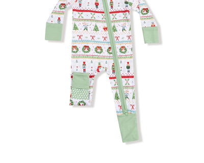 Angel Dear - Kids Nutcracker Fair Isle Bamboo 2 Way Zipper Romper