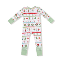 Angel Dear - Kids Nutcracker Fair Isle Bamboo 2 Way Zipper Romper
