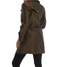 Metallic Double Breasted Rain Jacket