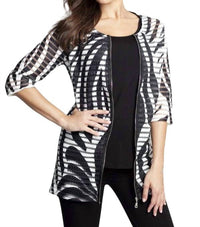 Angel - Textured Wave Long Cardigan