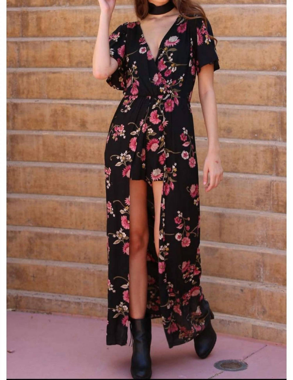 Angie - Floral Maxi Romper