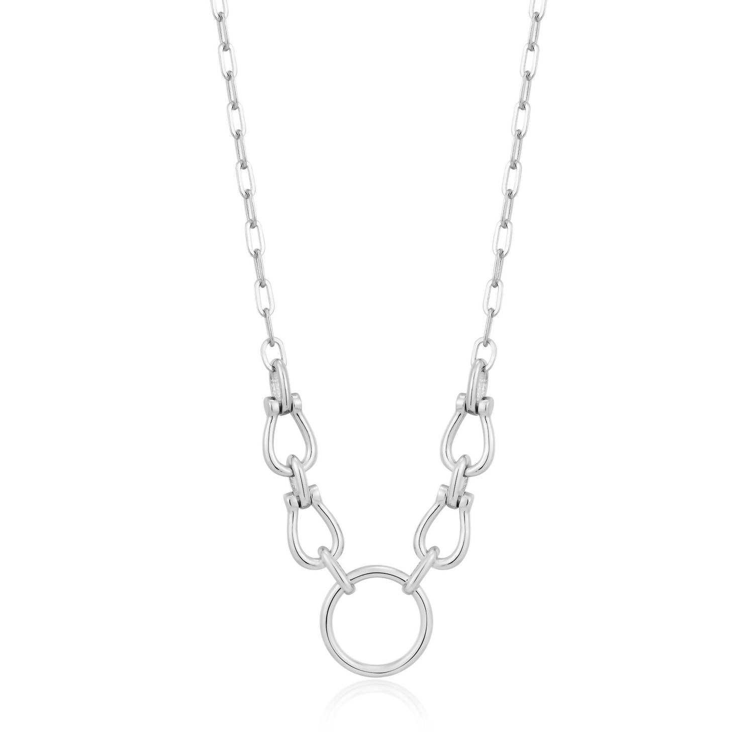 Ania Haie - Women's Horseshoe Link Necklace - jewelry - necklaces - silver