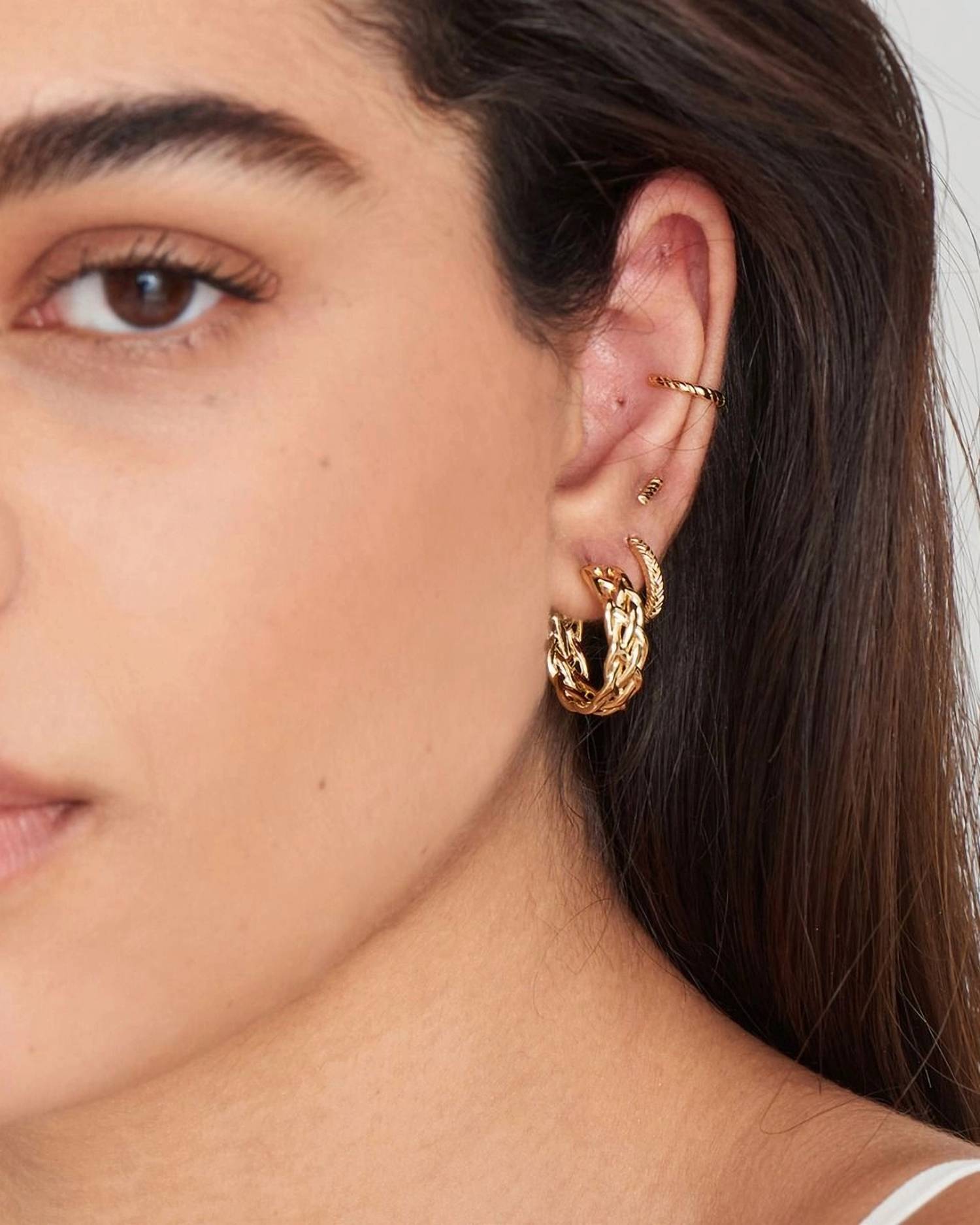 Ania Haie - Women's Rope Chunky Hoop Earrings - earrings - gold - jewelry