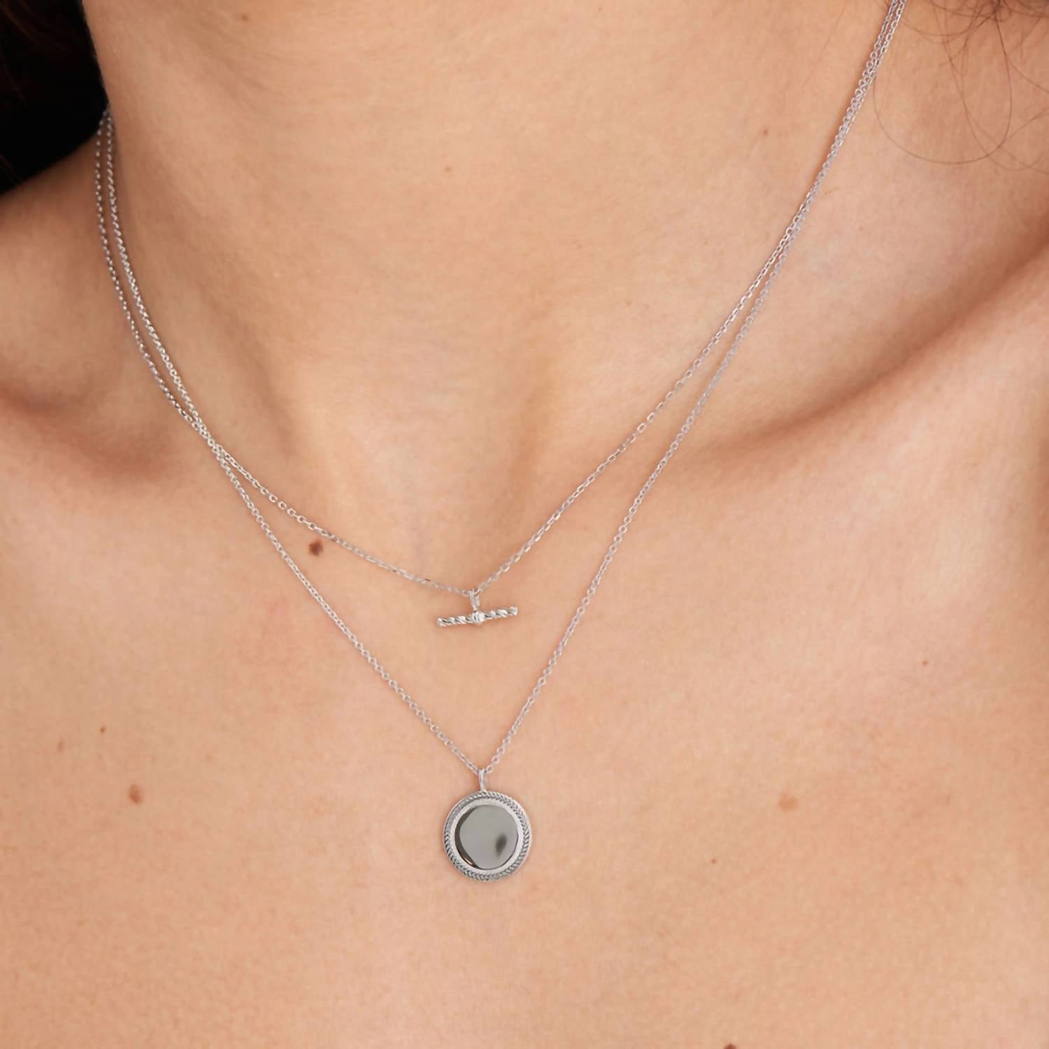 Ania Haie - Women's Rope T - bar Necklace - jewelry - necklaces - silver