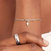 Ania Haie - Women's Sparkle Drop Pendant Chain Bracelets - bracelets - jewelry - silver
