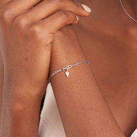 Ania Haie - Women's Sparkle Drop Pendant Chain Bracelets - bracelets - jewelry - silver