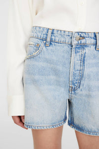 Anine Bing - Dalton Short - blue - clothing - cotton