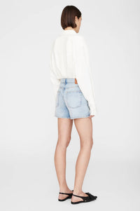 Anine Bing - Dalton Short - blue - clothing - cotton