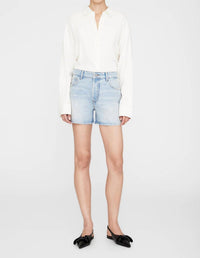 Anine Bing - Dalton Short - blue - clothing - cotton