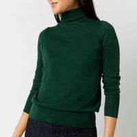 Ann Mashburn - Alida Turtleneck Sweater - clothing - cowl - green