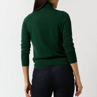 Ann Mashburn - Alida Turtleneck Sweater - clothing - cowl - green