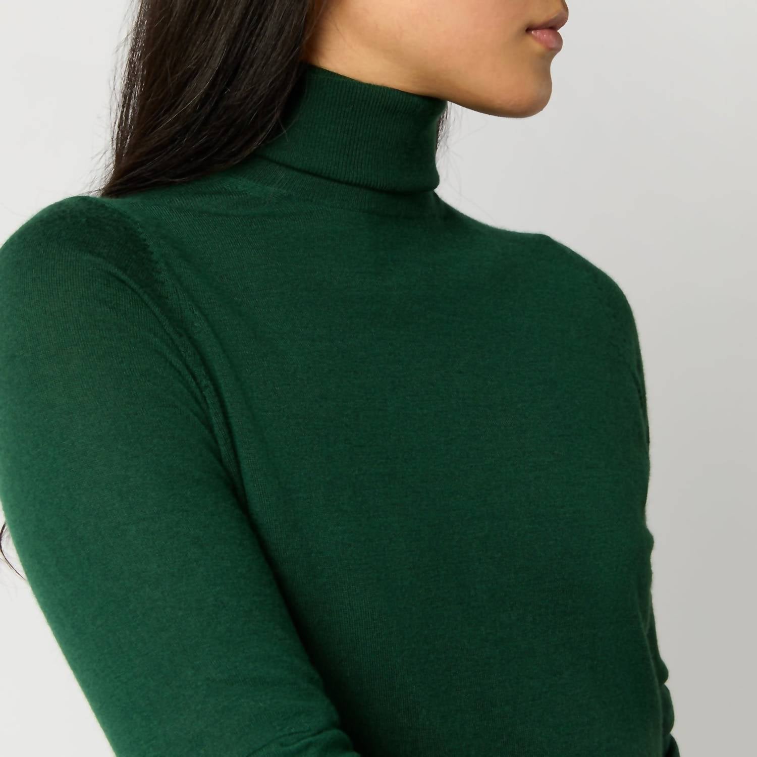 Ann Mashburn - Alida Turtleneck Sweater - clothing - cowl - green
