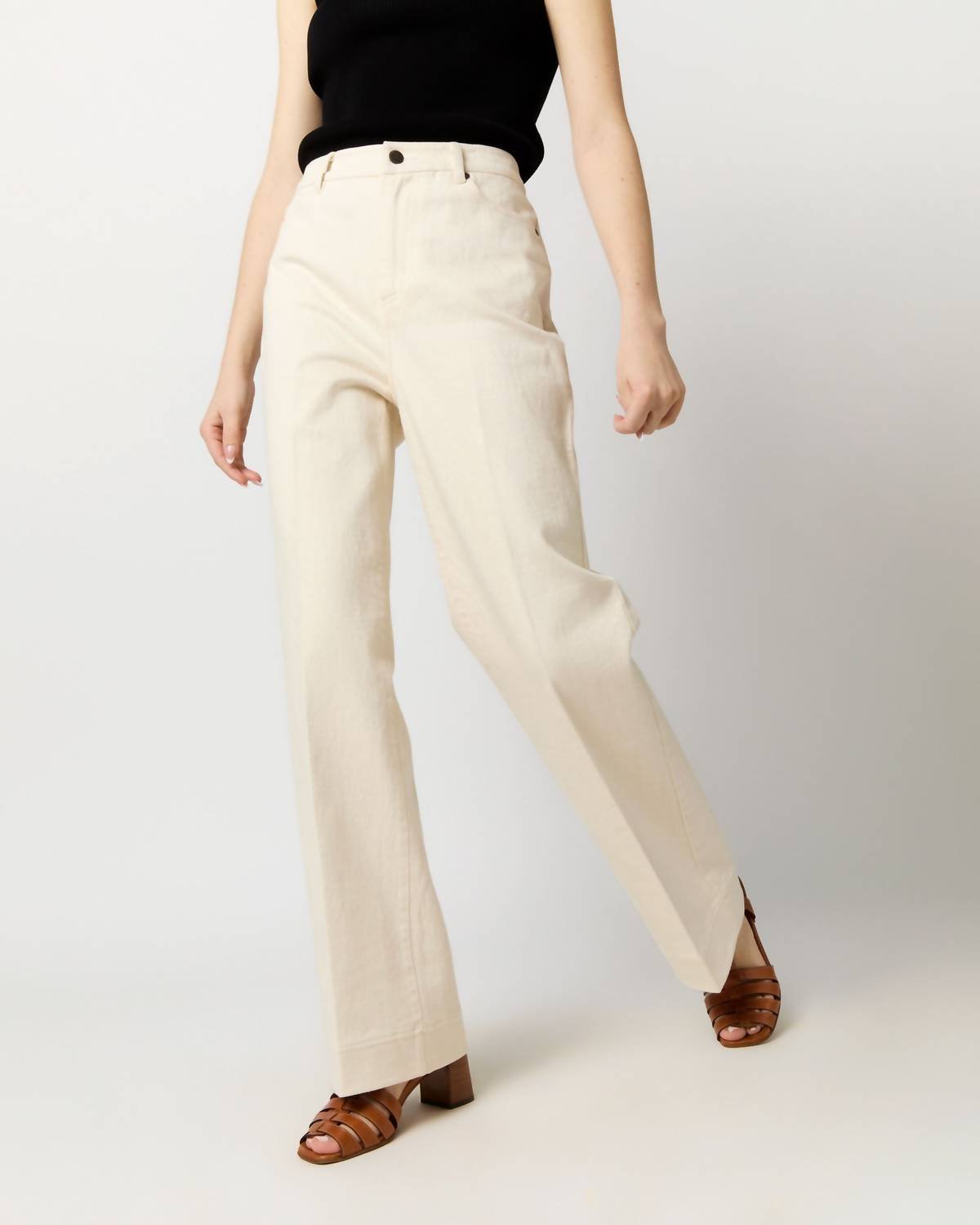 Ann Mashburn - Coco 5 Pocket Jeans - beige - clothing - cotton - blend