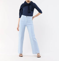Ann Mashburn - Coco Patch Pocket Jean - blue - clothing - cotton - blend