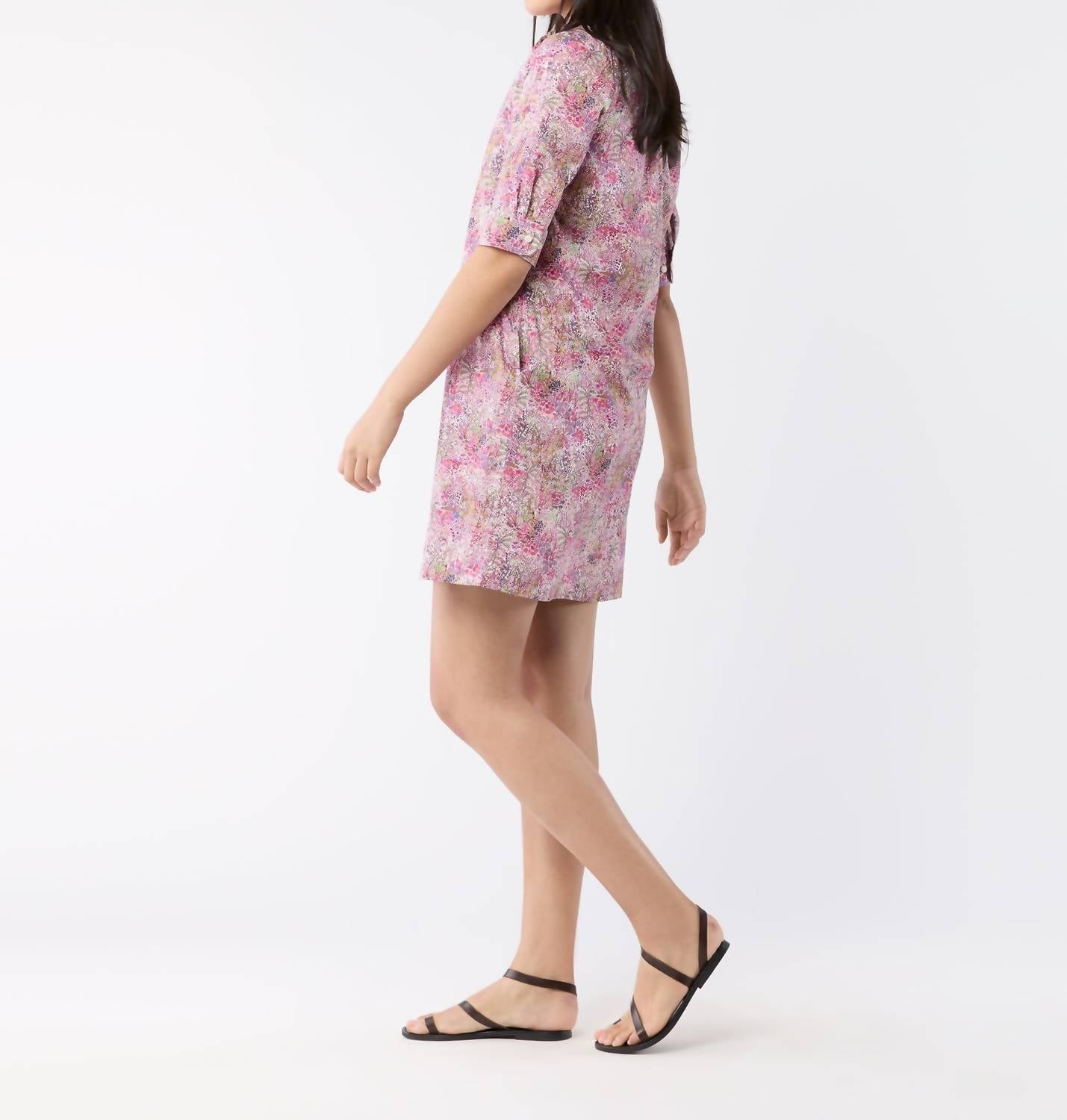 Ann Mashburn - Elbow - sleeve Frill Dress - clothing - collection:vacationdresses(Auto) - cotton